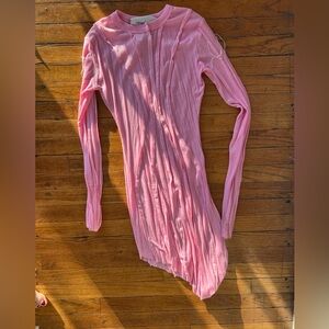 Sami Miro Vintage Asymmetric Baby Rib Mini Dress